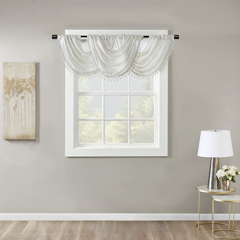 SunSmart Odessa Embellished Trim Jacquard Window Valance