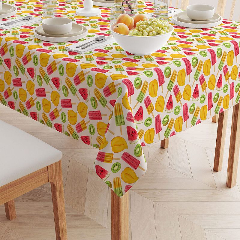 Square Tablecloth， 100% Polyester， 60x60， Summer Fruit Pops