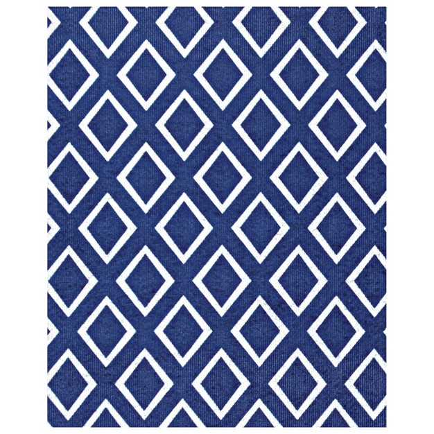 3pk Gemstone Indoor outdoor Rug Runner Mat Blue white Foss Floors