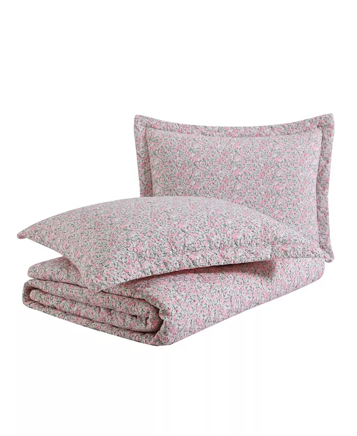 Laura Ashley Loveston Cotton Reversible 3 Piece Quilt Set， Full Queen