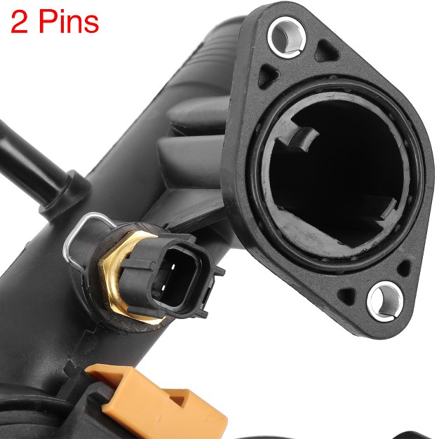 Unique Bargains Car Auto Thermostat Housing Lr005631 For Land For Rover Lr3 2005 2009 Black 1pc