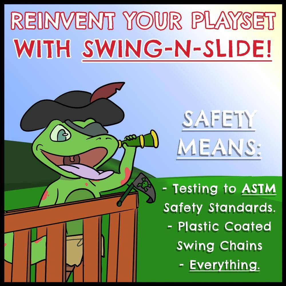 Swing-N-Slide Playsets Green Regular Duty Swing Seat NE 4518