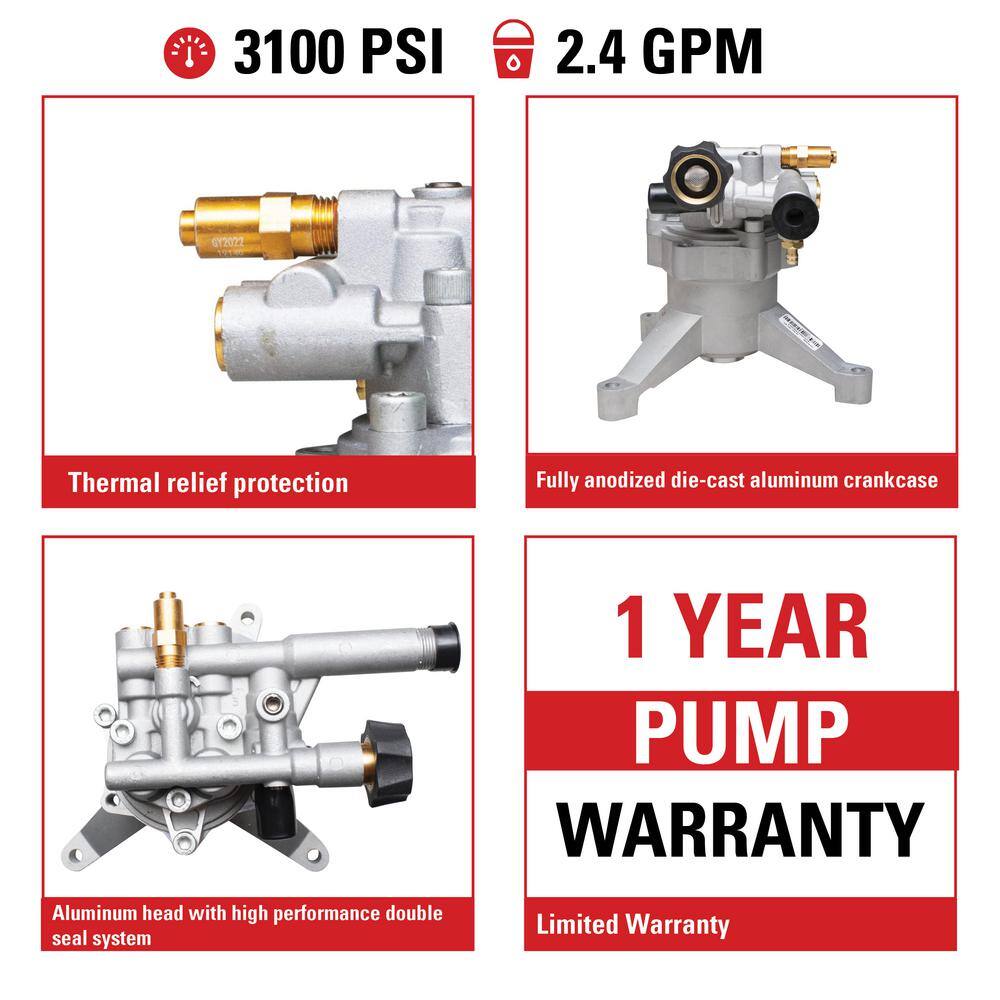 SIMPSON OEM Technologies Vertical Axial Cam Pump Kit 90026 for 3100 PSI at 2.4 GPM Pressure Washers 90026