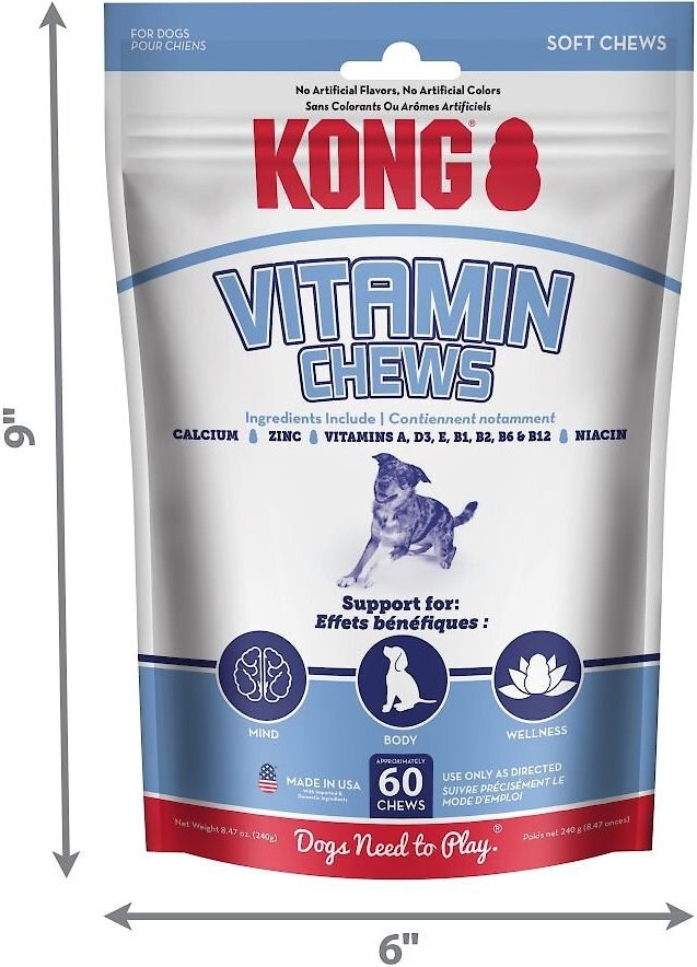 KONG Soft Chew Multivitamin Supplement for Dogs