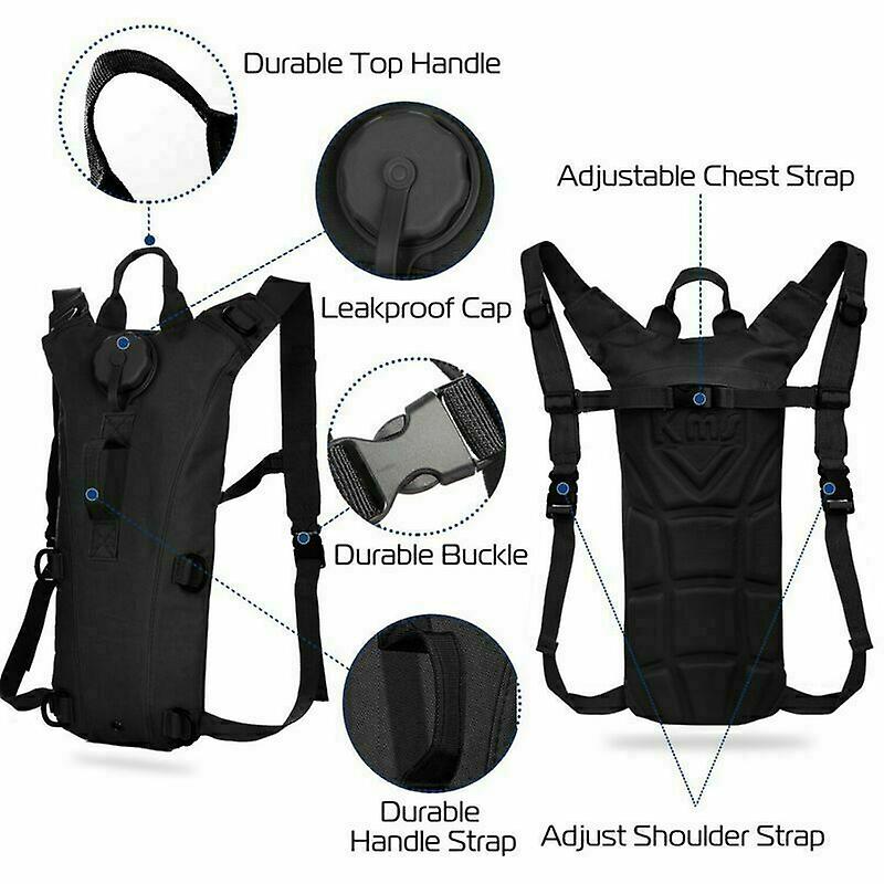 3l Water Bladder Bag Tactical Military Hiking Camping Hydration Backpack Outdoor W11598633