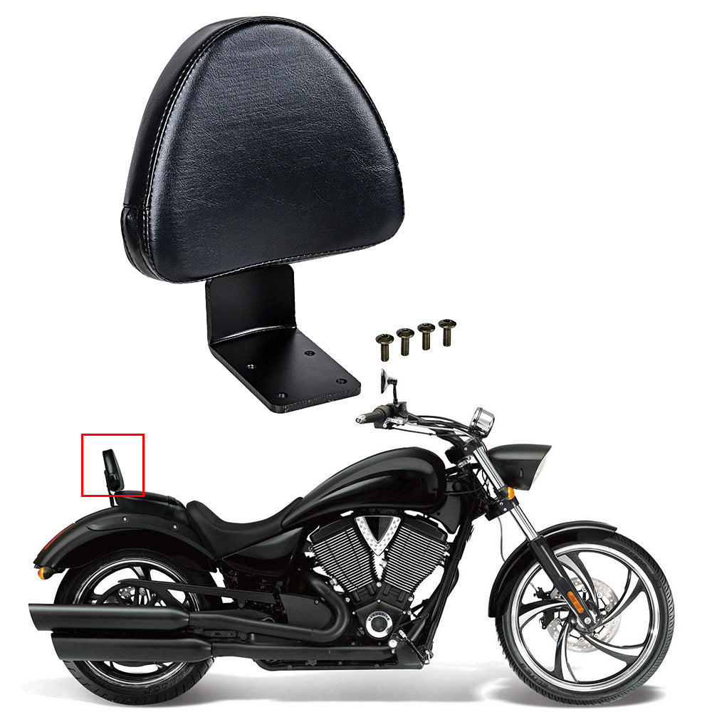 Astra Depot Synthetic Leather Rear Passenger Backrest Kit Fit Victory High-Ball Zach Ness Kingpin Vegas 8-Ball Cross Country