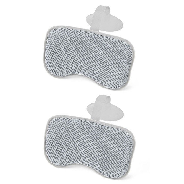 Bestway Saluspa Padded Headrest Pillows With Adjustable Strap To Adjust Height Washable Mesh Cover Compatible With Saluspa Hot Tubs Gray 2 Pack