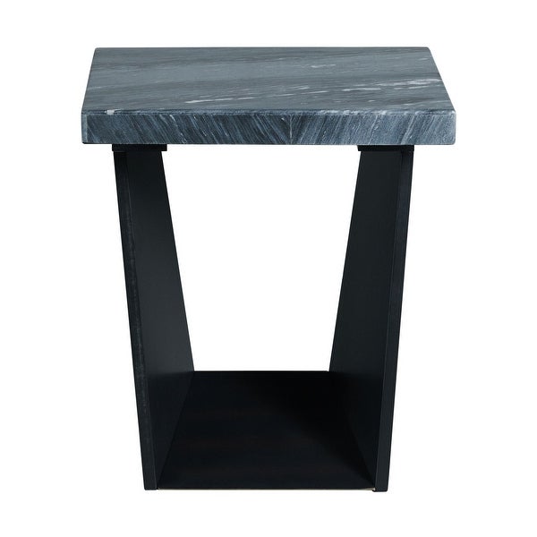 Picket House Furnishings Tobias End Table with White Marble Top