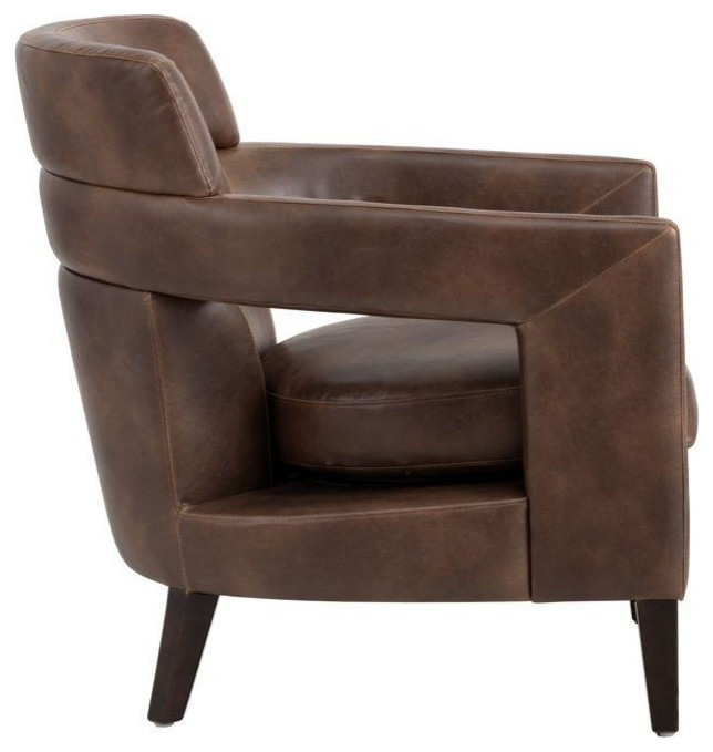 Zoey Armchair   Havana Dark Brown   Transitional   Armchairs And Accent Chairs   by Virgil Stanis Design  Houzz