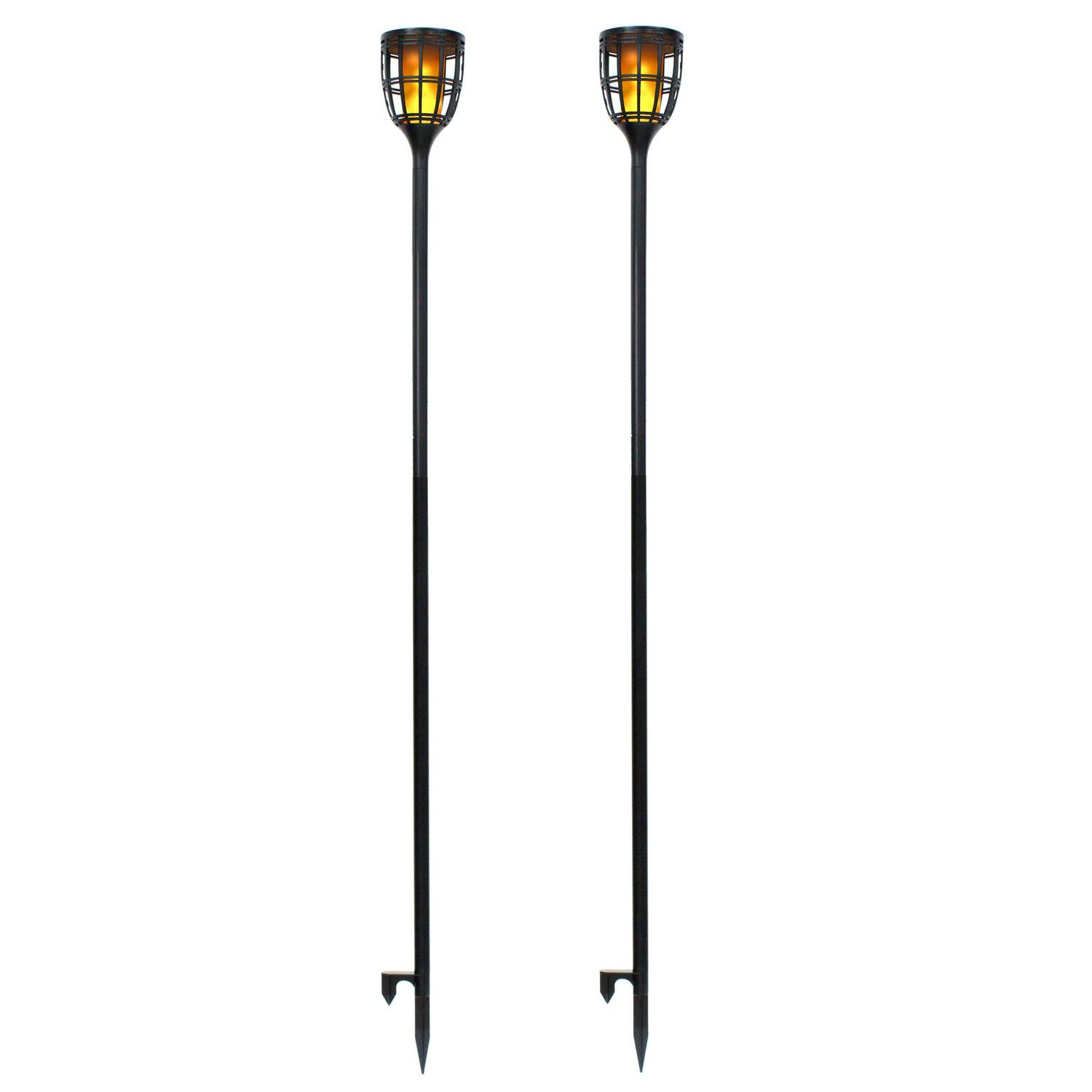 Techko Solar 3-in-1 Multi-Functional Torch Lights  Flame or Still Lighting (2 Pack)