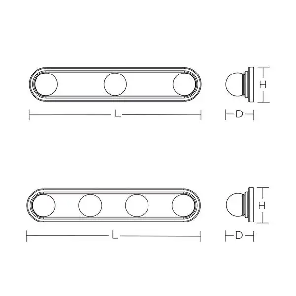 Hollywood 3-light ADA Satin Nickel LED Vanity, White Acrylic Shade