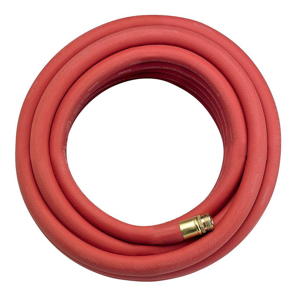 Underhill UltraMax 0.75 in. x 100 ft. Red Premium Heavy-Duty Garden Water Hose H75-100R