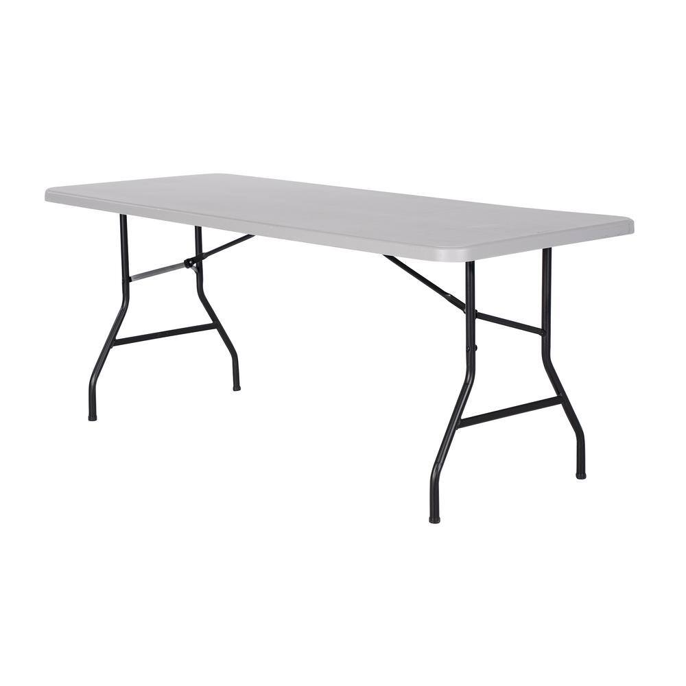 PEAKFORM 6 ft. Gray Plastic Top Folding Table 80919