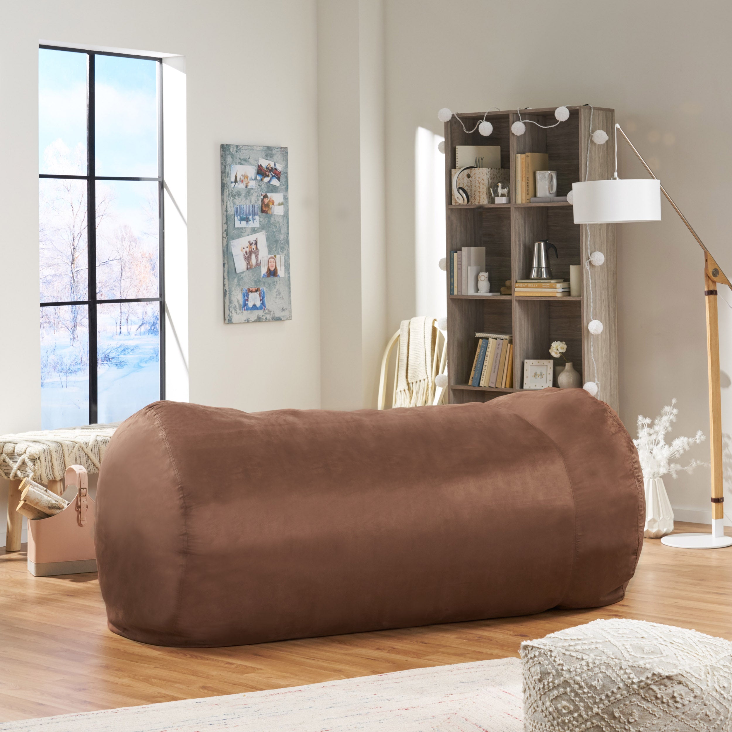 David 6.7 Foot Faux Microfiber Bean Bag