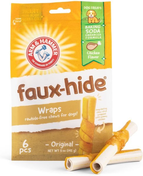 Arm and Hammer Faux-Hide Wraps Chicken Flavor Dental Dog Treats