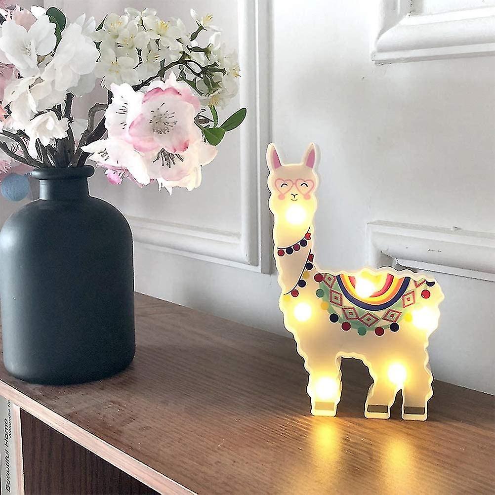 Alpaca Night Light Led Portable Energy Saving Alpaca Shape Night Light Glow Battery Powered Modeling Light For Kids