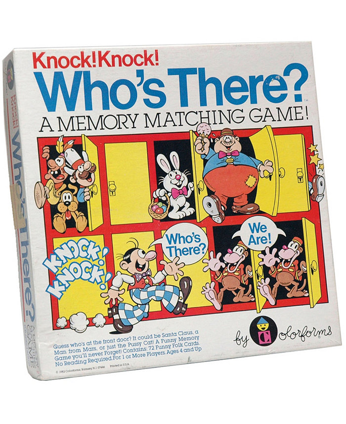 Colorforms Knock Knock Whos There Memory Matching Game