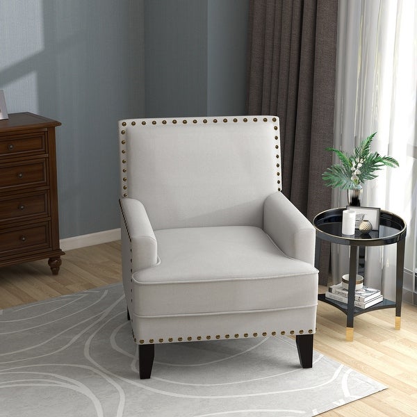 Modern Nailhead Accent Chair