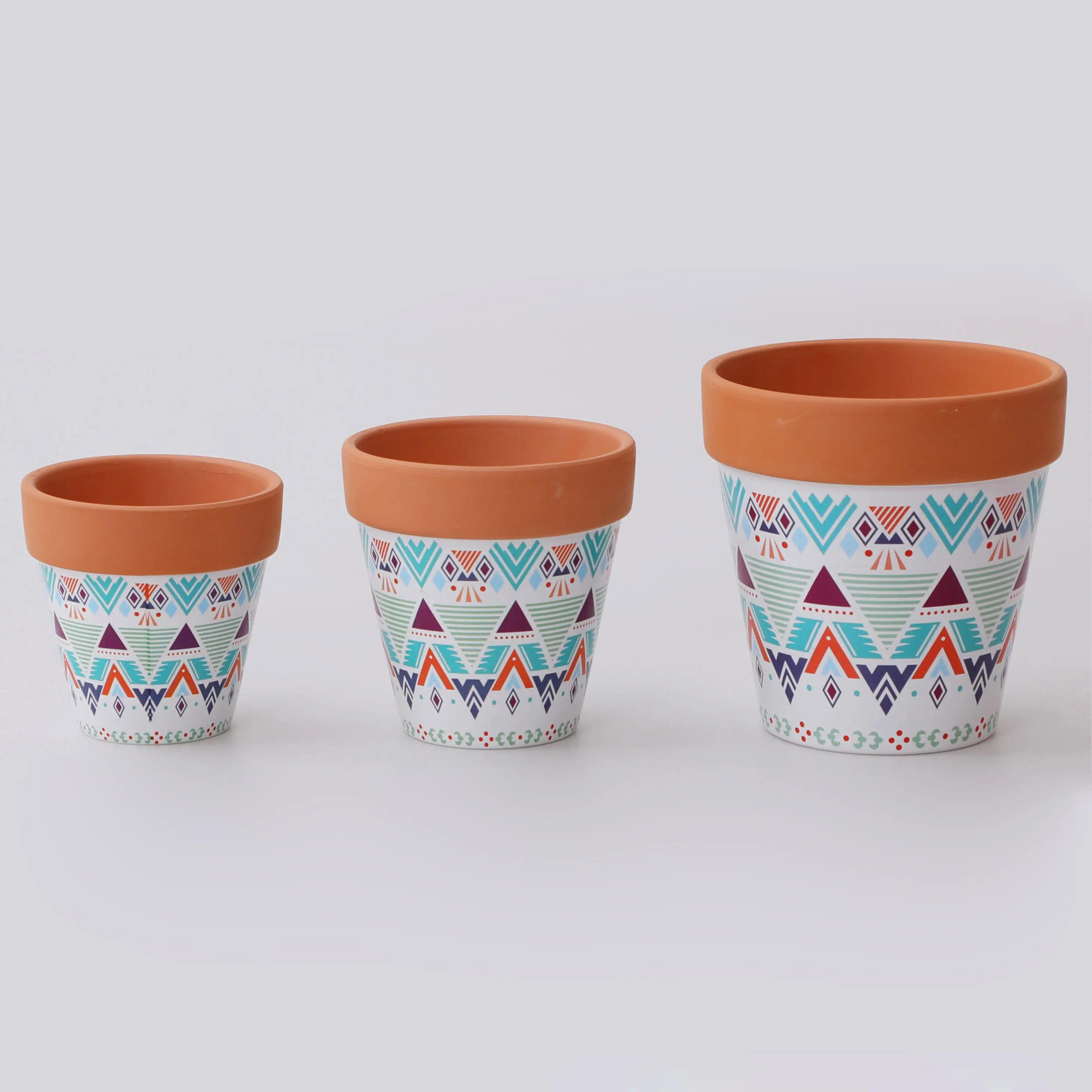 Small Mini Clay Terracotta Cactus Succulent Flower Pots Ceramic Planters with Drainage Holes