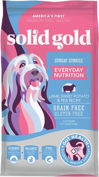 Solid Gold Sunday Sunrise Grain-Free Lamb， Sweet Potato and Pea Dry Dog Food