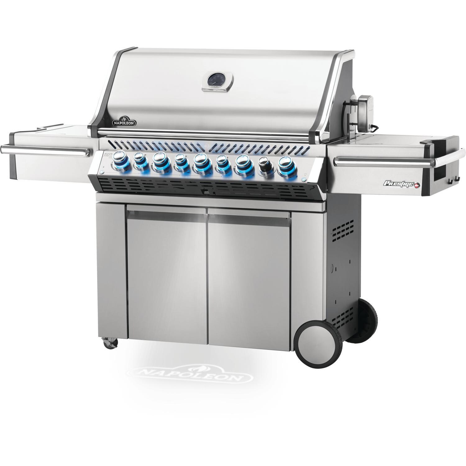 Napoleon Prestige PRO 665 Propane Gas Grill with Infrared Rear Burner and Infrared Side Burner and Rotisserie Kit