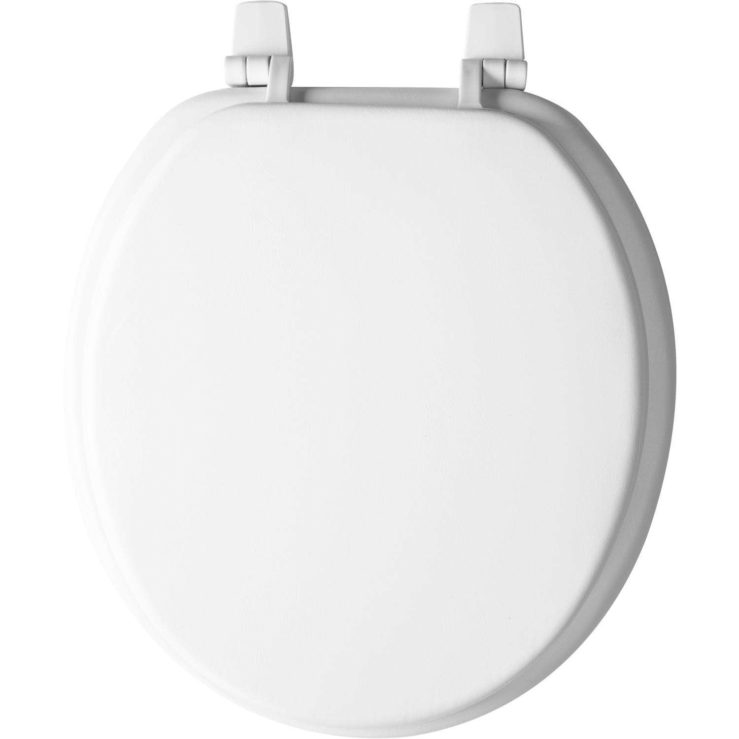 Mayfair by Bemis Round White Vinyl Toilet Seat