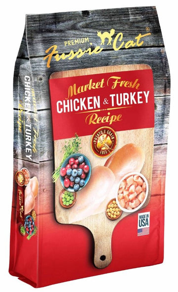 Fussie Cat Market Fresh Grain Free Chicken and Turkey Recipe Dry Cat Foo andndash; Pet Empire and Supplies