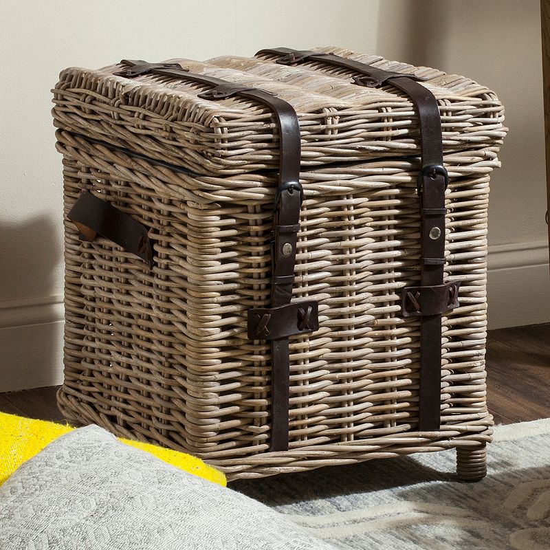 Safavieh Kacia Wicker Side Trunk