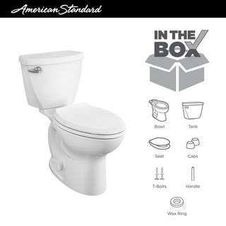 American Standard Cadet 3 FloWise Tall Height 2-Piece 1.28 GPF Single Flush Elongated Toilet in White with Seat Included (3-Pack) 3378128ST-3.020