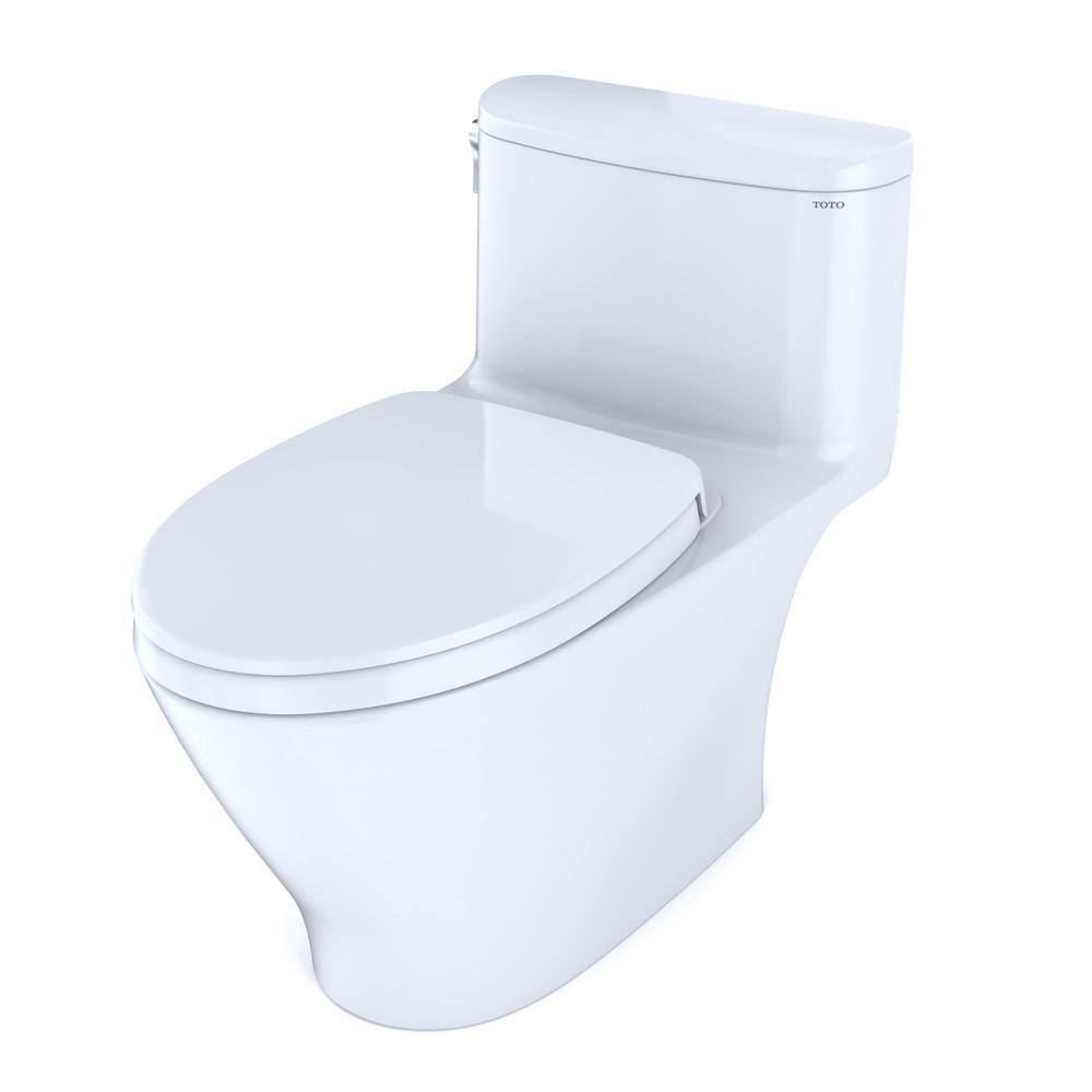 TOTO Nexus 1-Piece 1.28 GPF Single Flush Elongated ADA Comfort Height Toilet with CEFIONTECT in Cotton White MS642124CEFG#01