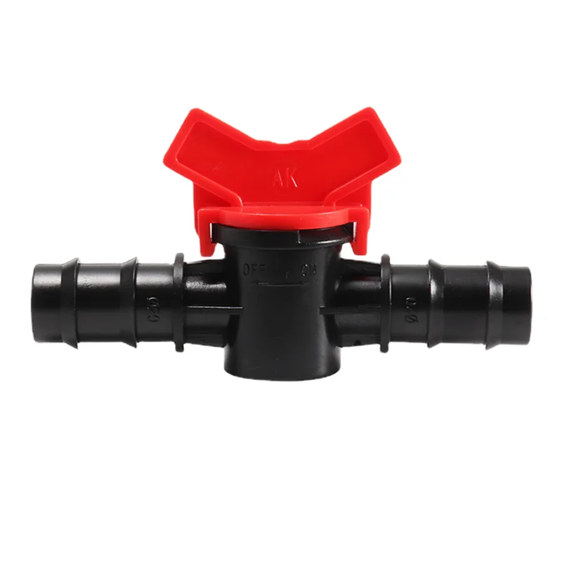 20PE pipe switch ball greenhouse irrigation watering flowers accessories Water off water boiling Double head mm