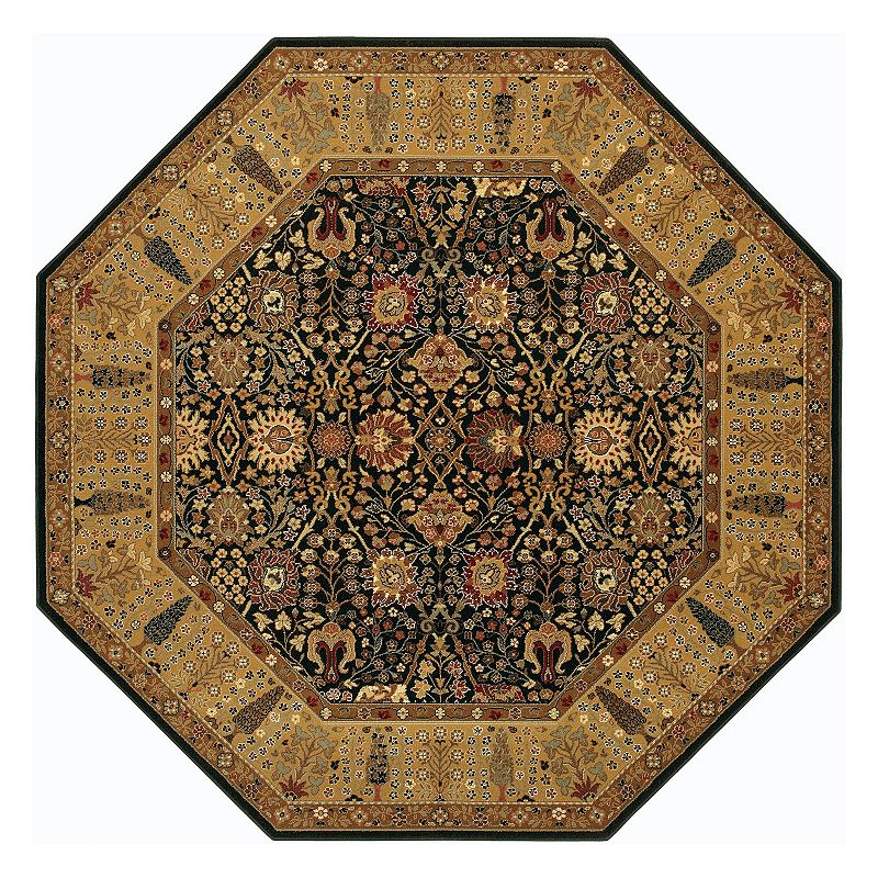 Couristan Royal Kashimar Cypress Garden Framed Floral Wool Rug