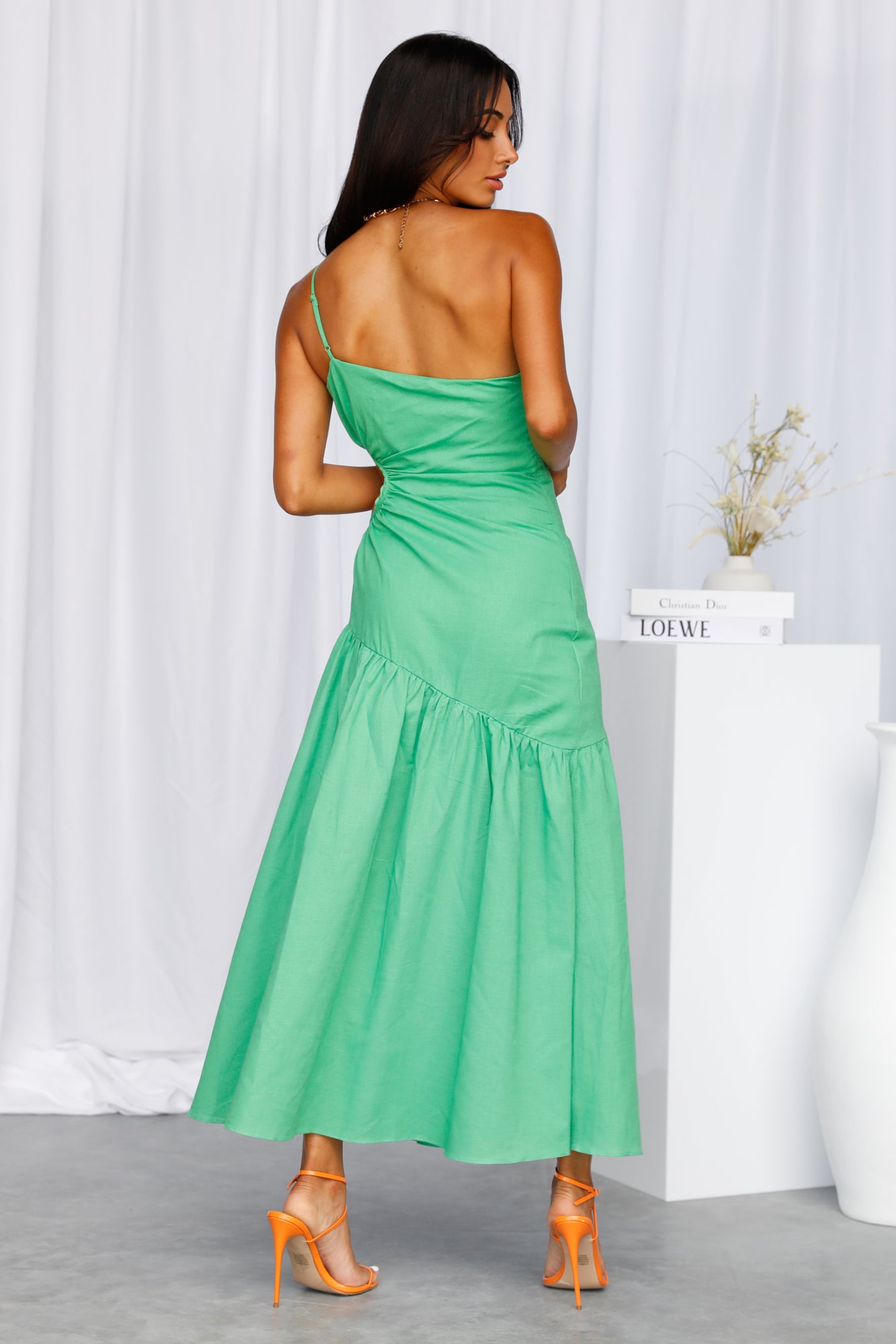 Lovely And Blissful Midi Dress Green