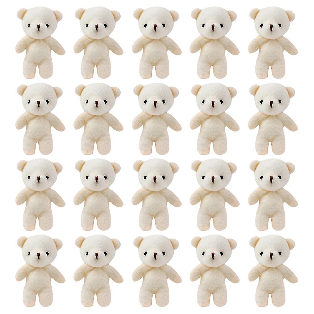 20pcs Little Bear Toys Stuffed Tiny Bear Soft Tiny Bear Diy Mini Bear Decorations