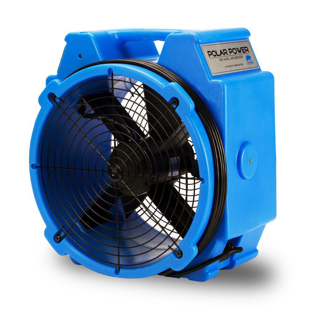 BlueDri 14 HP Polar Axial Blower Fan with High Velocity Air Mover for Water Damage Restoration Equipment in Blue