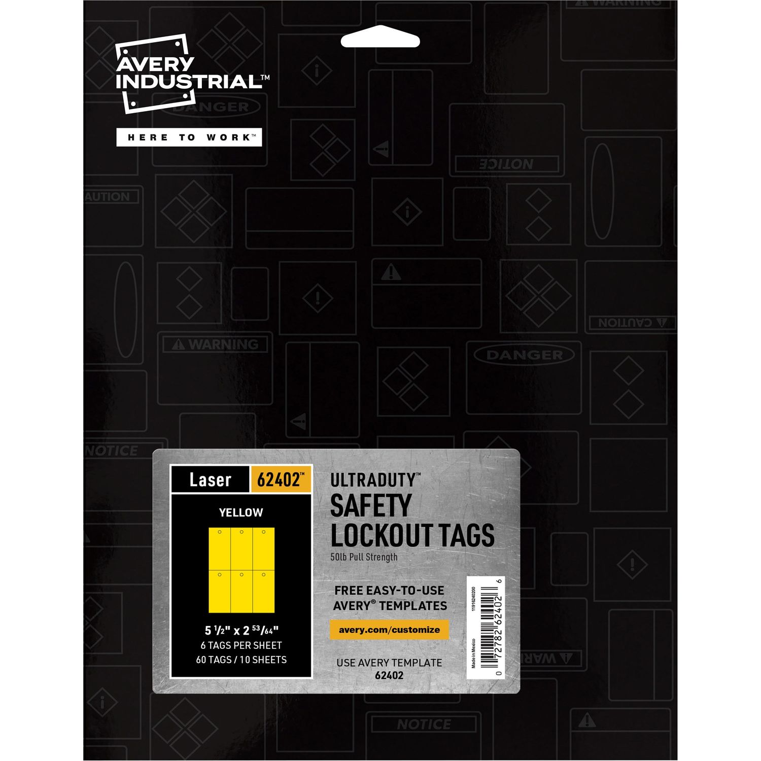 UltraDuty Lock Out Tag Out Hang Tags by Avery AVE62402