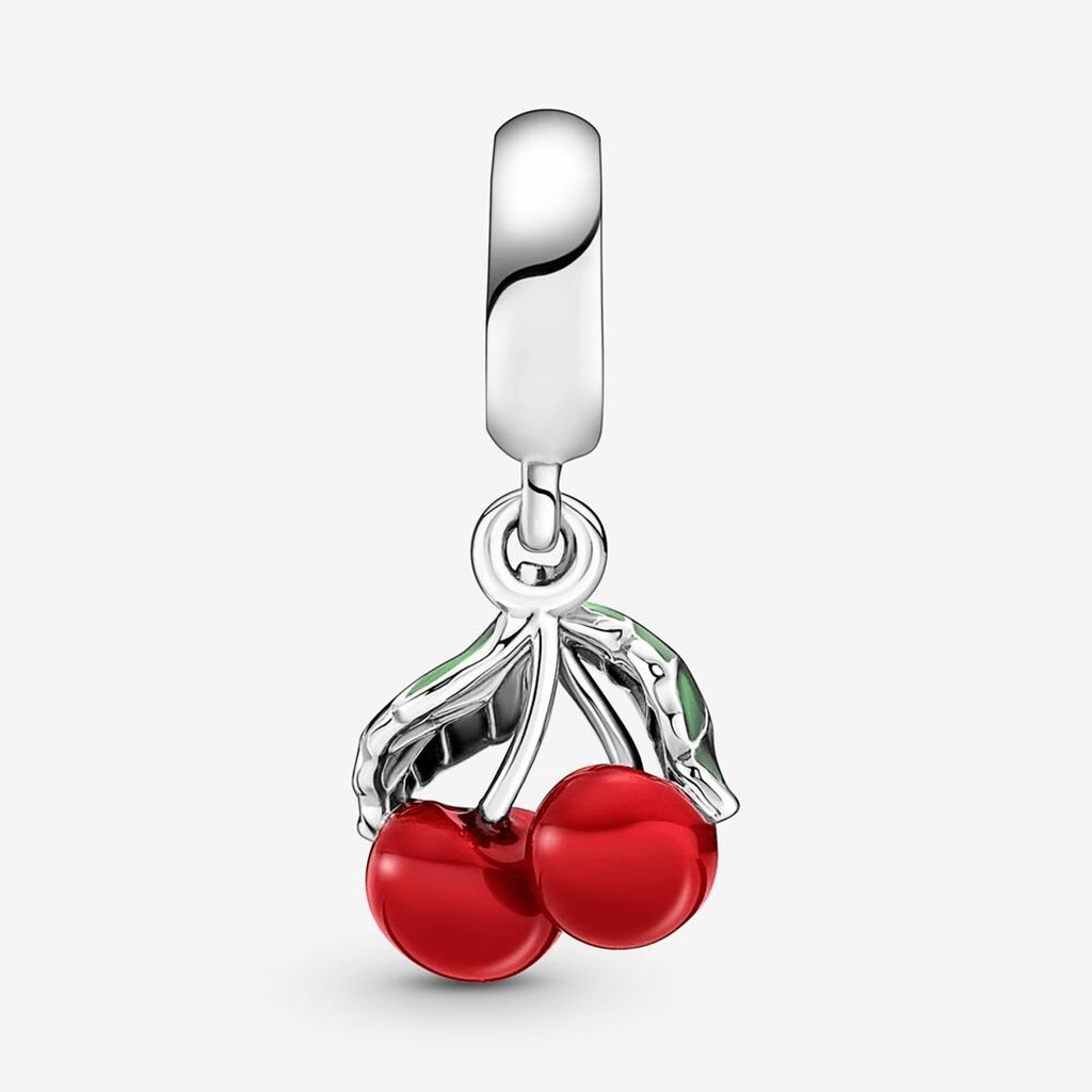 PANDORA  Asymmetrical Cherry Fruit Dangle Charm