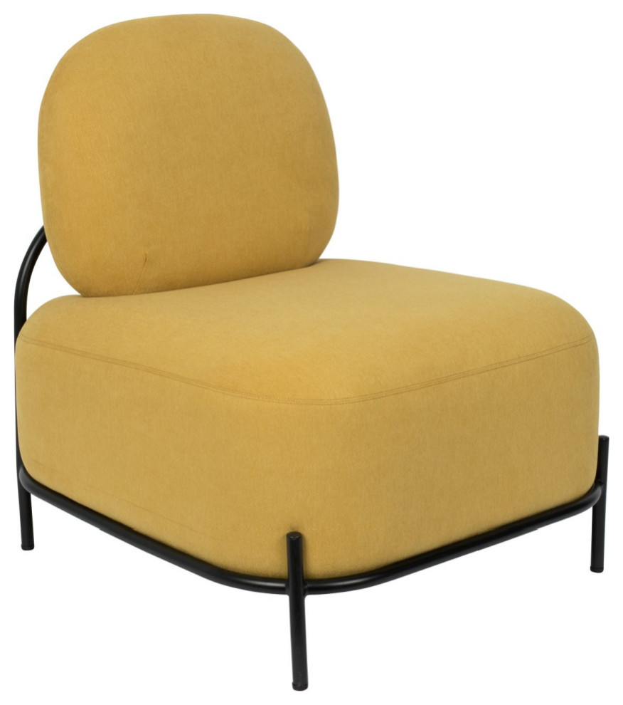 Yellow Upholstered Accent Chair  DF Polly   Contemporary   Armchairs And Accent Chairs   by Luxury Furnitures  Houzz