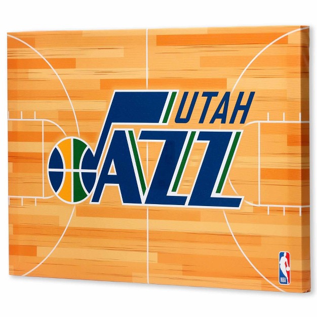 Nba Utah Jazz Court Canvas Wall Sign