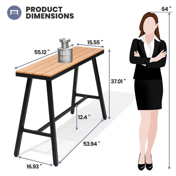 Outdoor Patio Bar Table Bistro Dining Table