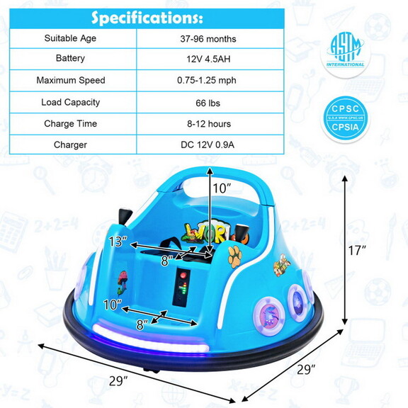 Costway 12V Electric Ride On Car with Remote Contr...