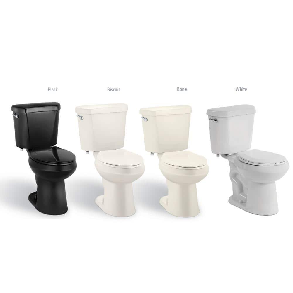 Glacier Bay 2piece 128 GPF High Efficiency Single Flush Elongated Toilet in Black