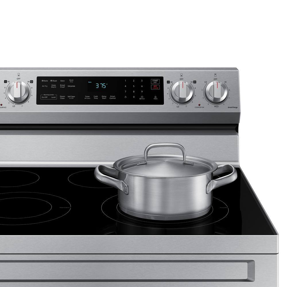  6.3 cu. ft. Smart Wi-Fi Enabled Convection Electric Range with No Preheat AirFry in Stainless Steel NE63A6511SS