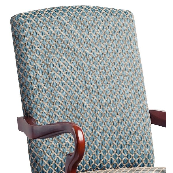 Copper Grove Casalis Cherry Finish Gooseneck Accent Chair