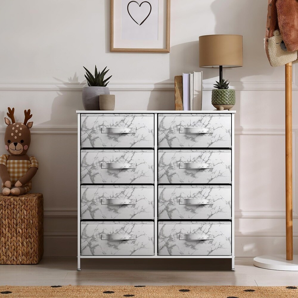 Dresser w/ 8 Drawers Furniture Storage Chest for Home  Bedroom