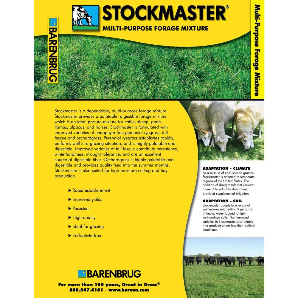 Barenbrug 25 lb. Stock Master Grass Seed Mix 12151