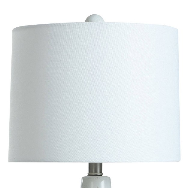 Ceramic Table Lamp White Glaze Stylecraft