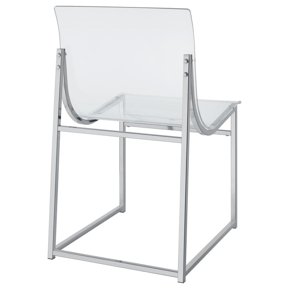 Coaster Furniture Acrylic Dining Side Chair Clear And Chrome