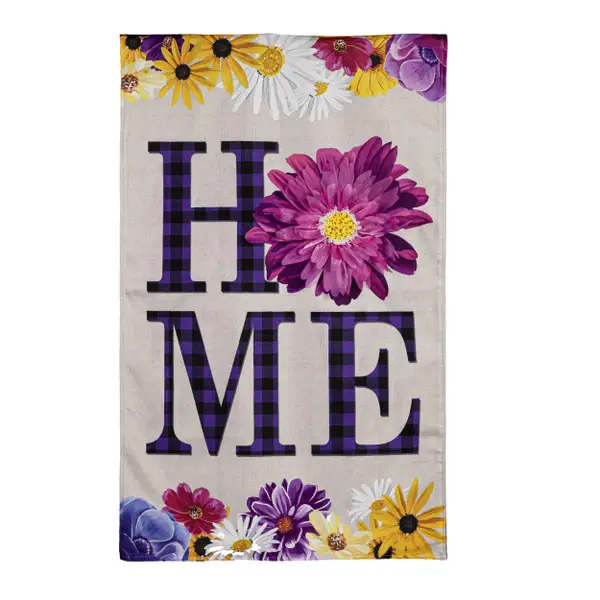 Evergreen Enterprises Home Daisy House Burlap Flag