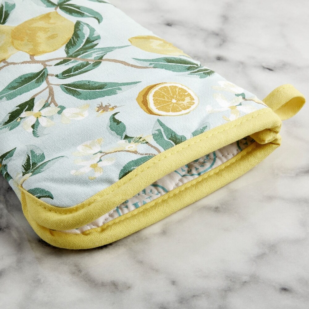 Martha Stewart Lemon Whimsy Oven Mitt Set  2 Piece   7\